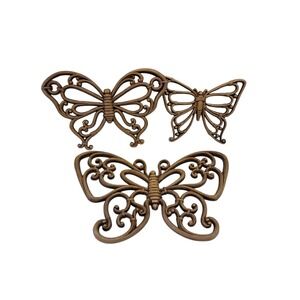 Homco Set of 3 Graduated Vintage Butterflies Wall Hangings Made in USA